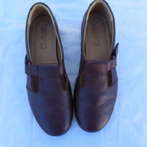 Hotter Brown Sunset Leather Comfort Shoes Size 9
